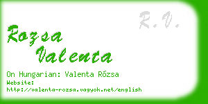 rozsa valenta business card